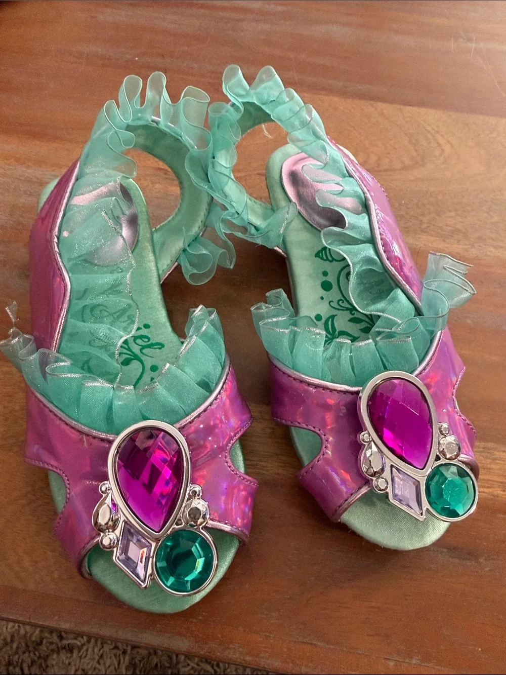 Disney Store Ariel The Little Mermaid Shoes Iridescent Purple Green 11/12